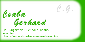 csaba gerhard business card